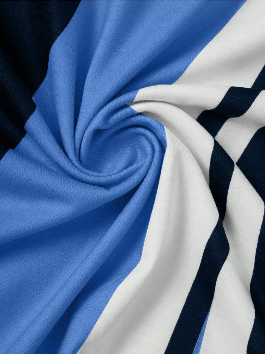 Manfinity Homme Men's Color Block Striped Short Sleeve Polo Shirt