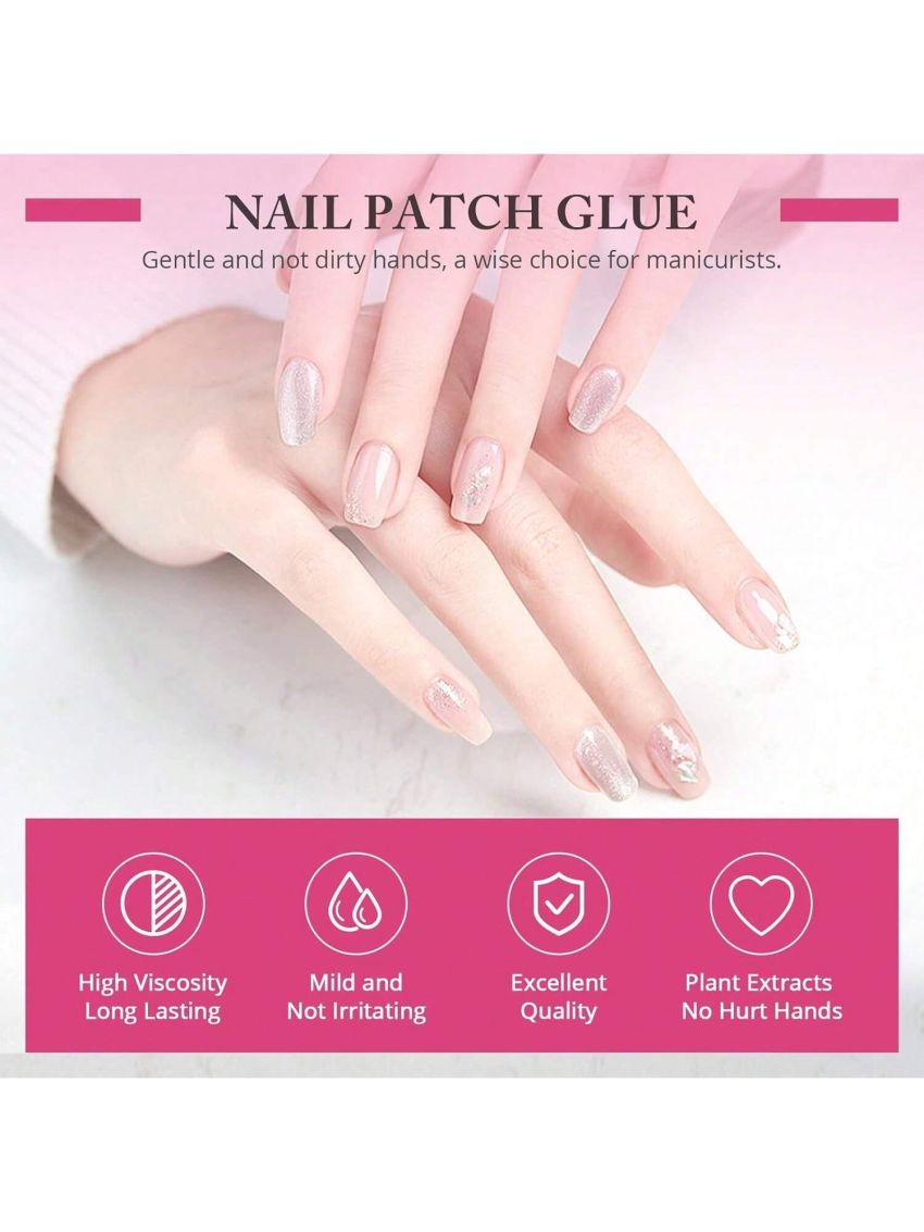500PCS Half Cover False Nails Tips Kit with 2Pcs Nail Glue for Acrylic Nails, krofaue 10 Sizes Acrylic Nail Tips with Brush On Nail Glue, Super Strong Gel Nail Glue & French Style Acrylic Artificial