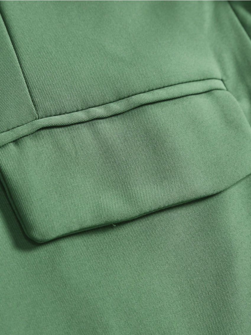 Men's Solid Color Suit Set, Including Jacket, Vest And Pants