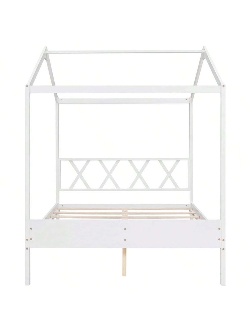 Merax Full Size Wood House Bed with Storage Space