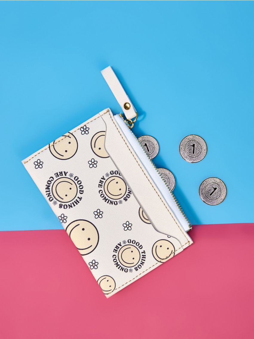 Happy Doodle Co Floral & Cartoon Graphic Card Holder