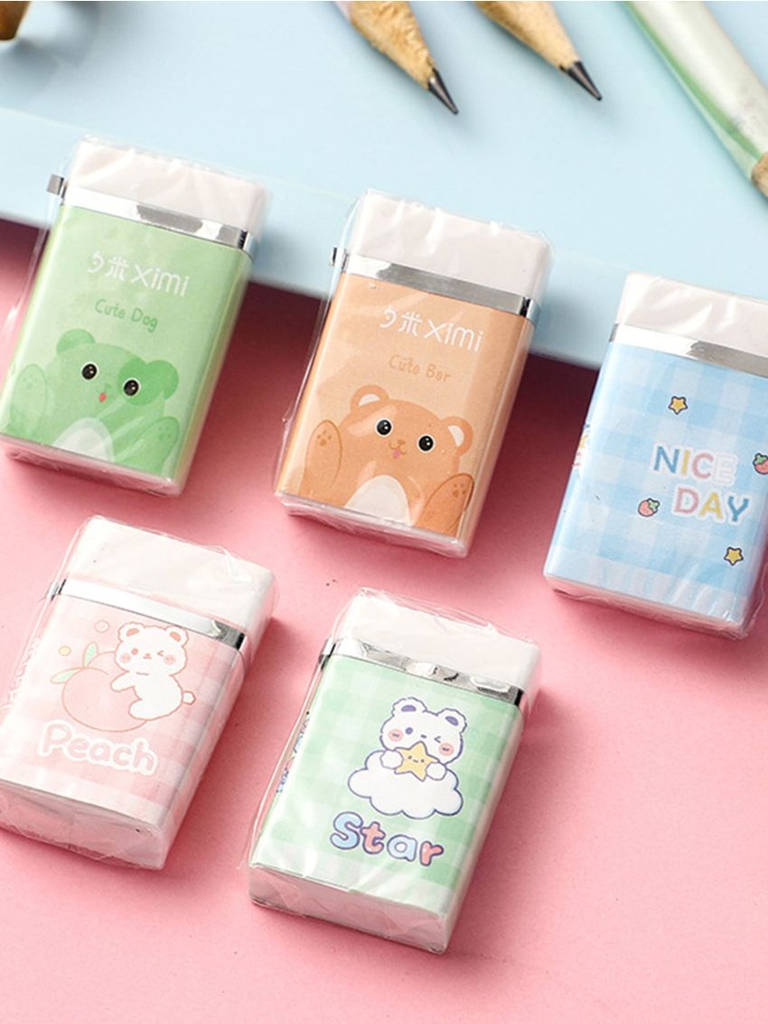 1set Cartoon Graphic Random Pencil