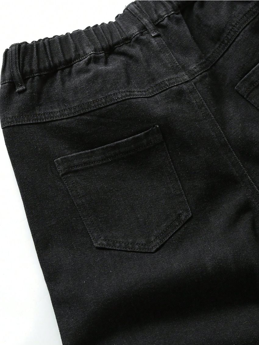 Teen Boys' Casual Comfortable Distressed Denim Shorts For Streetwear