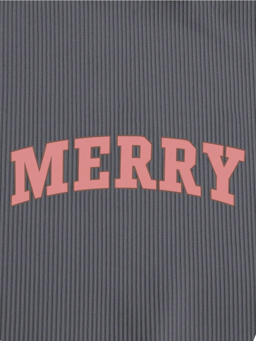 Women's Letter Print Drop Shoulder Sweatshirt