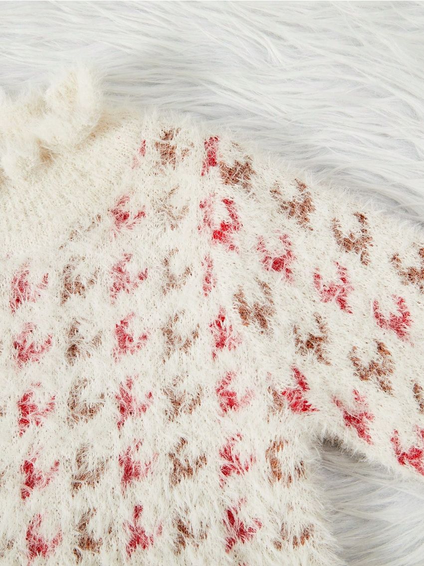 Toddler Girls' Plaid Knit Ruffle Hem Sweater Dress