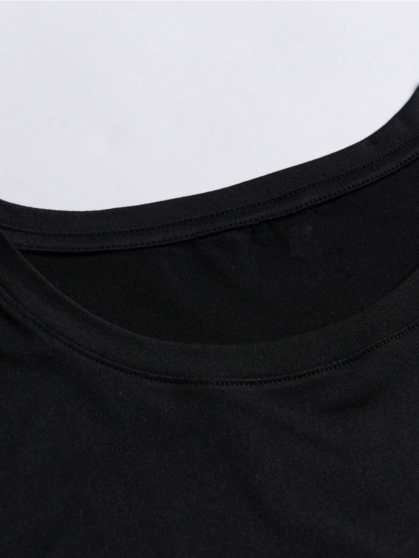 Manfinity LEGND Men'S Plus Size Round Neck T-Shirt With Letter & Number Print