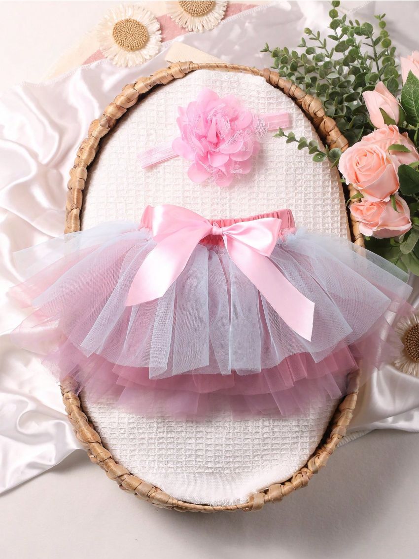 Newborn Photography Layer Skirt With Headband