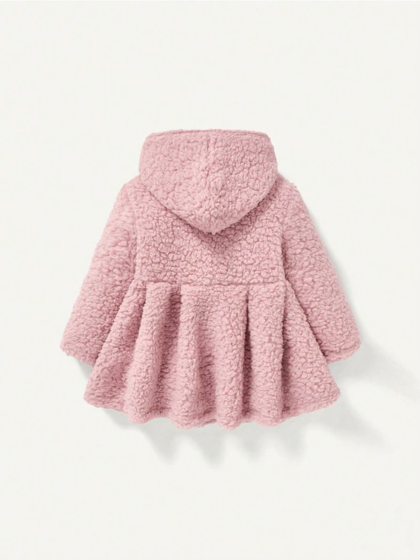 Cozy Cub Baby Girl Hooded Teddy Coat With Bag