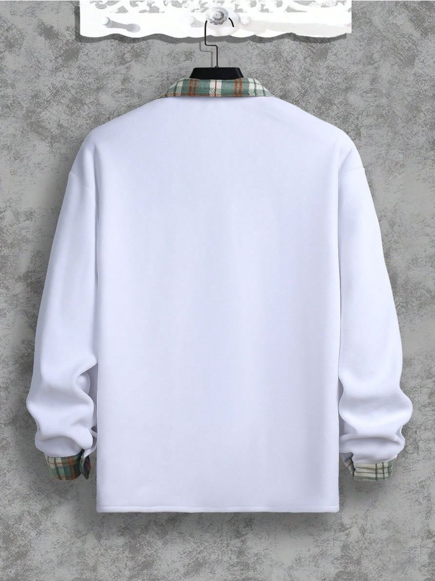 Manfinity EMRG Men's Plaid Flip Pocket Shirt Jacket