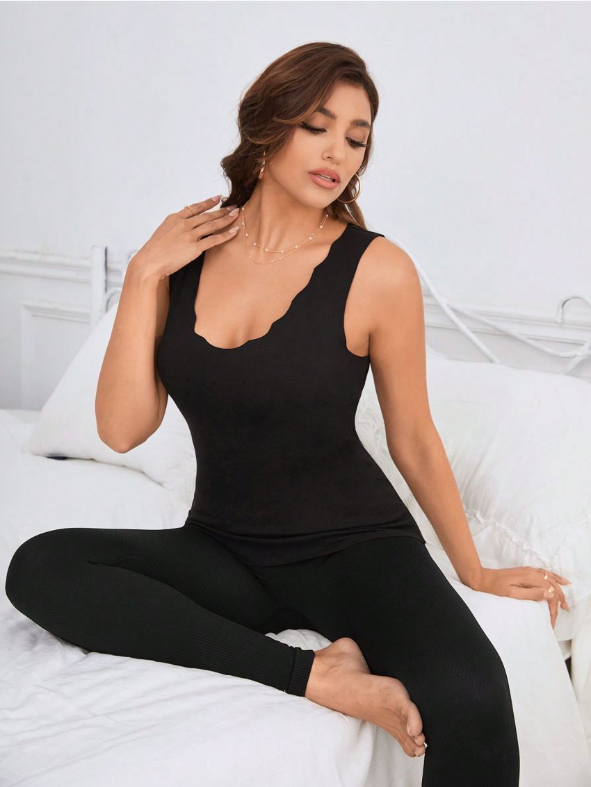 Women's Warm Curved Hem Top