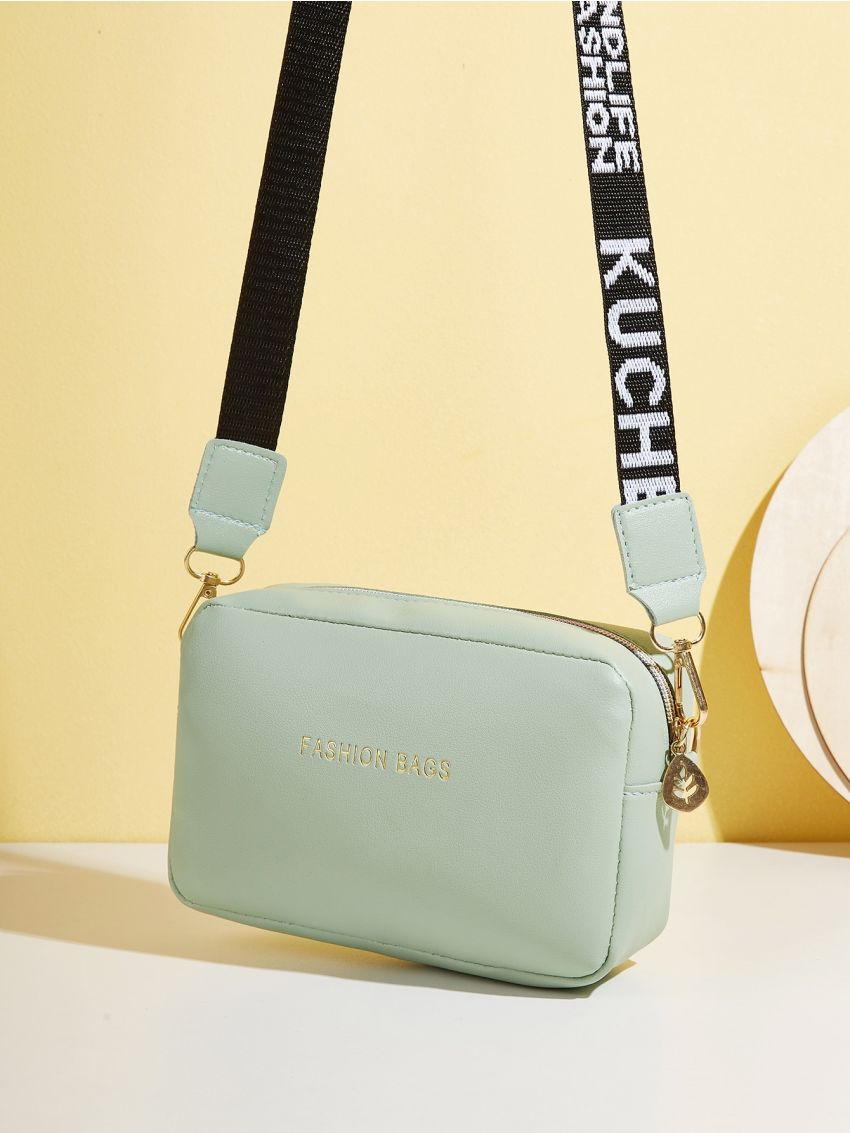 Mini Letter Graphic Crossbody Bag