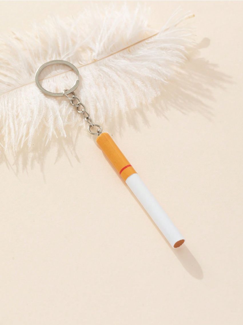 1pc Women's Cigarette Shaped Keychain For Daily Use
