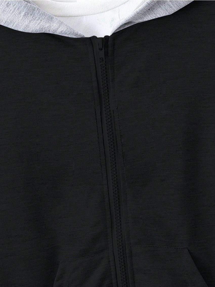 Tween Boys' Color Block Hooded Zip-Up Sweatshirt