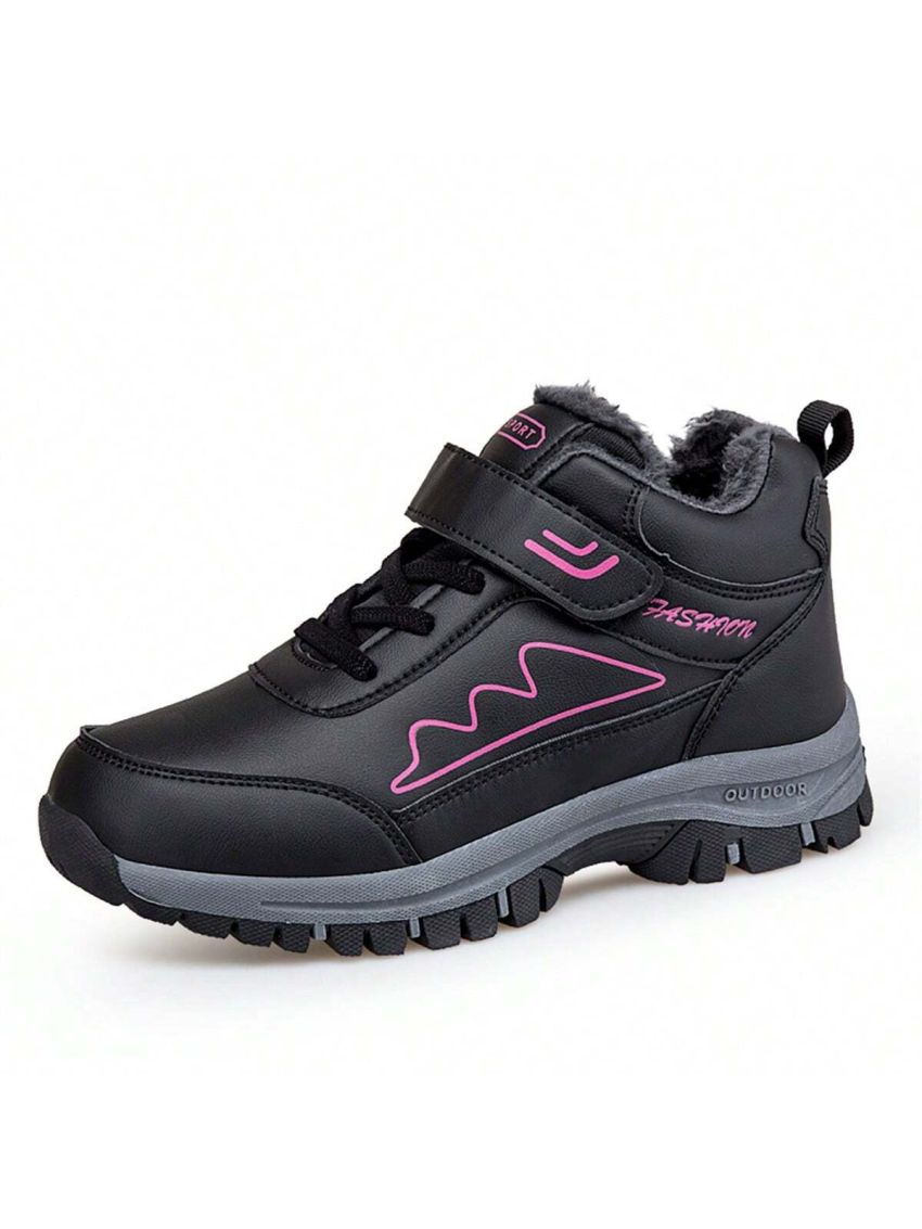 Winter Plus Velvet Non-slip Soft-bottomed Snow Boots For Elder Women And Men, Thermal And Comfortable