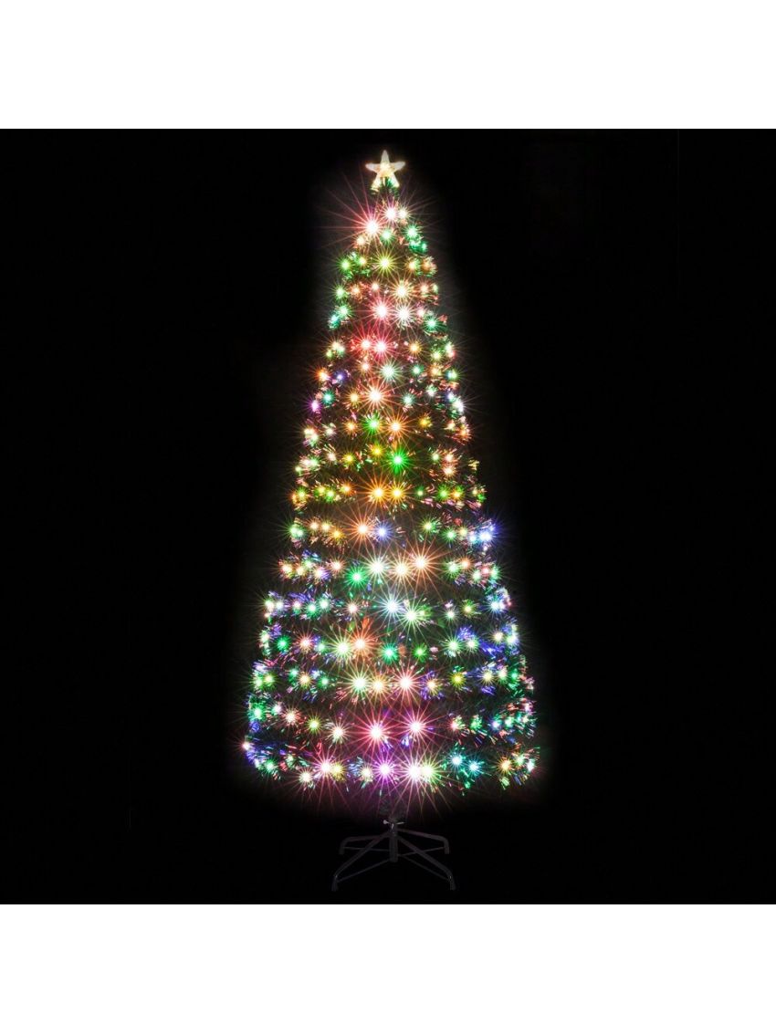 7.5FT Fiber Optic Christmas Tree with 260 LED Lamps & 260 Branches
