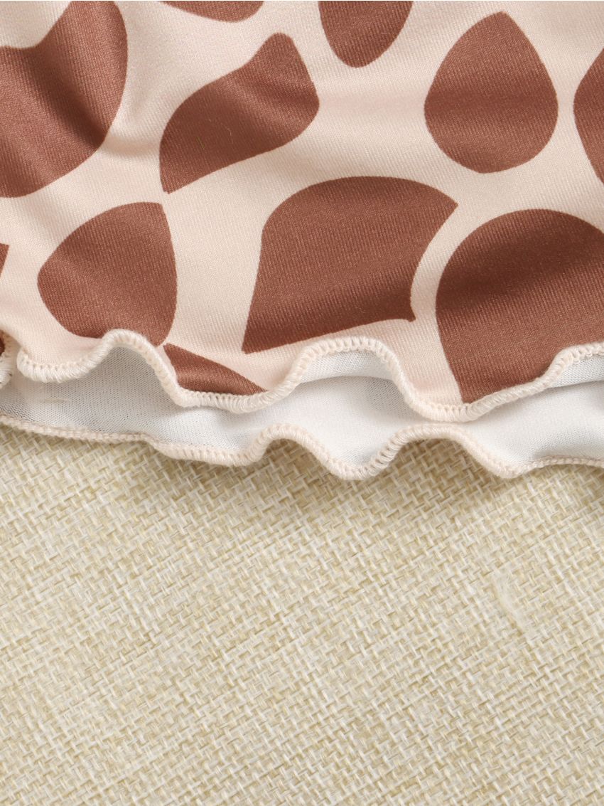 Giraffe & Slogan Graphic PJ Set