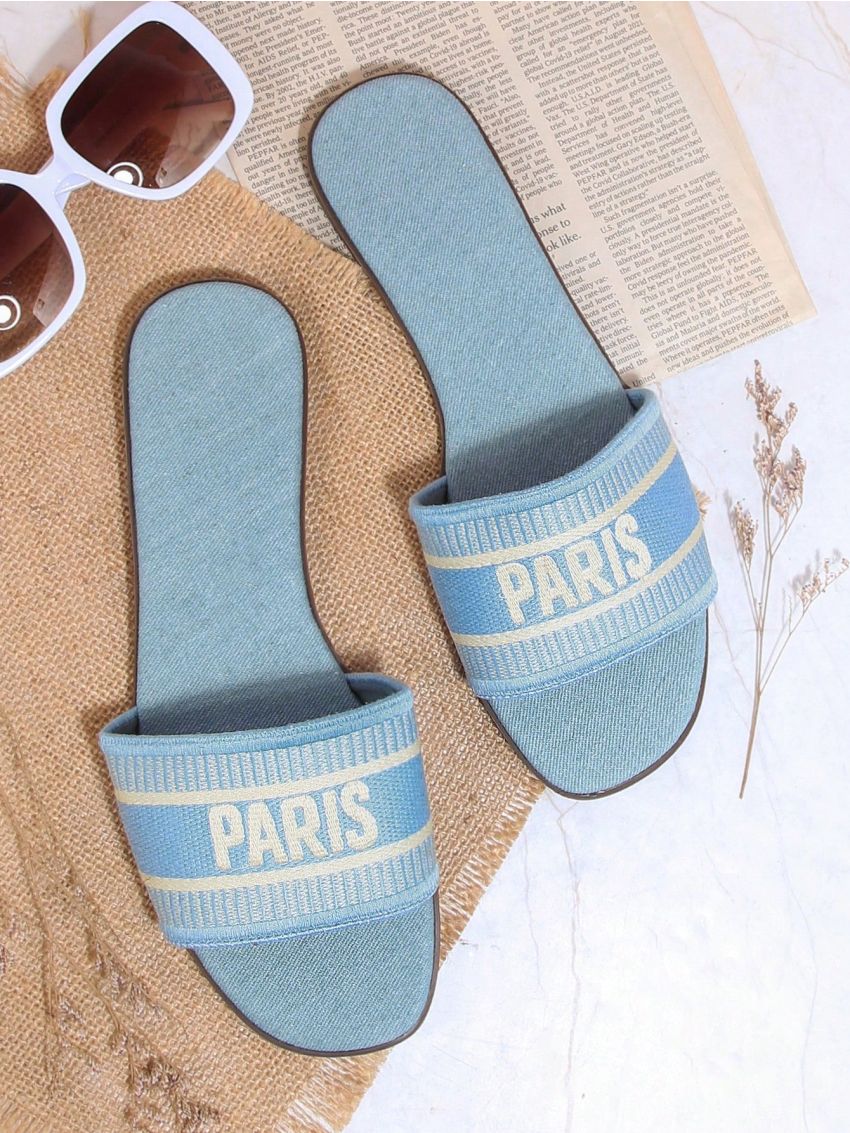 Vegan Leather Square Toe Flat Sandals