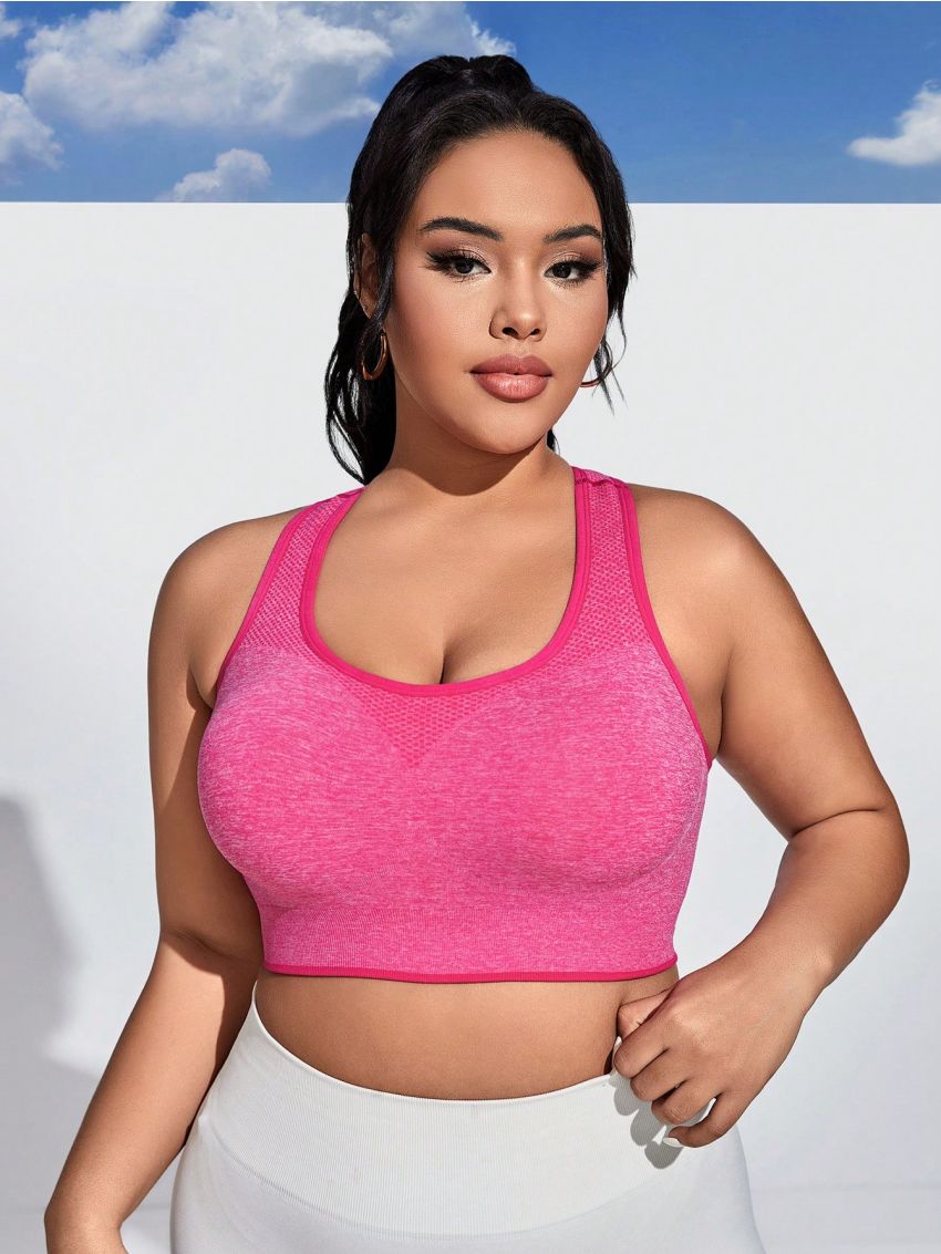 Yoga Basic Plus Size Women's Padded Double-Layered Sports Bra