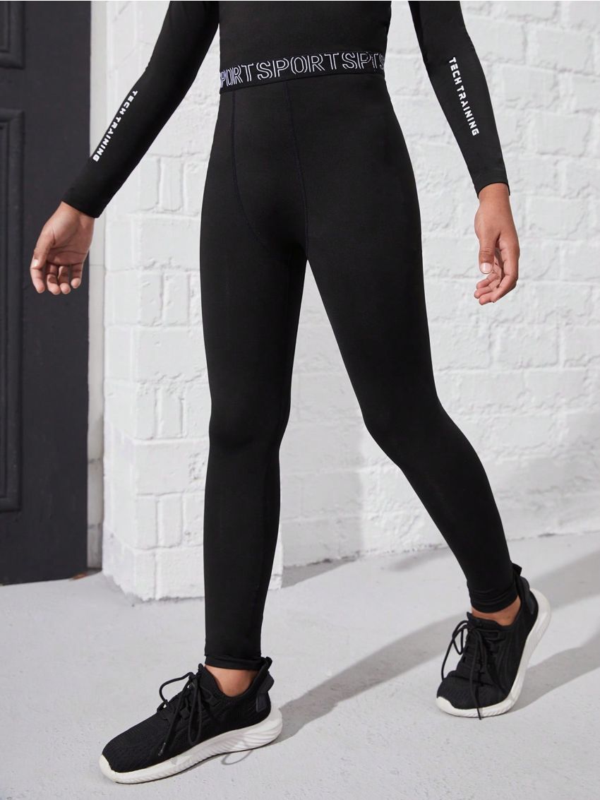 Boys' (Tween Boy) Solid Color Letter Printed Sport Pants