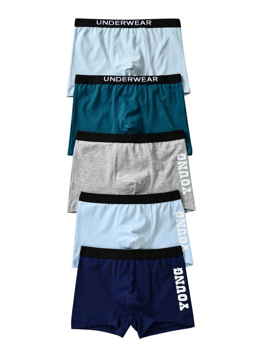 Tween Boy 5pack Letter Graphic Boxer Brief