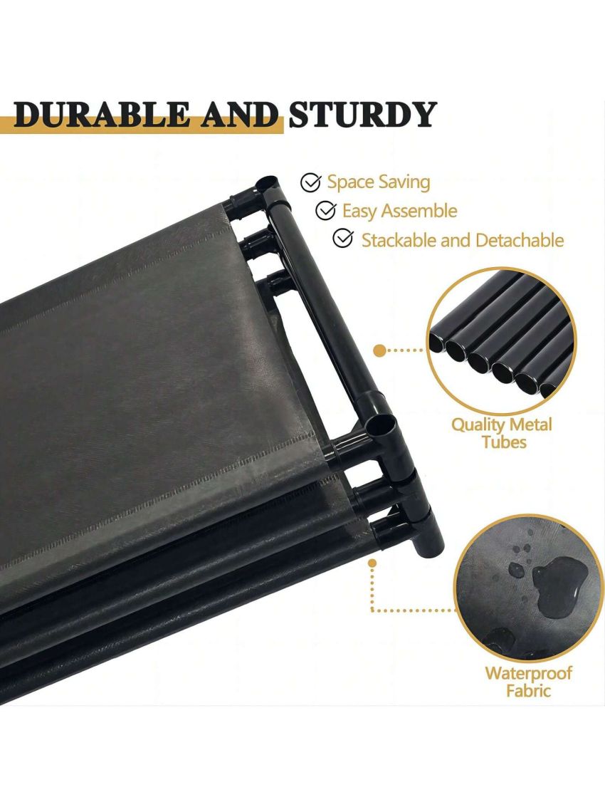 10 Tiers Shoe Rack, Simple Houseware 10-Tier Shoe Rack Storage Organizer 30-Pair, Easy Assembled Shoe Tower Stand, Sturdy Shoe Stand, Non-Woven Fabric Shoe Shelf Organizer Closet for Home, Black