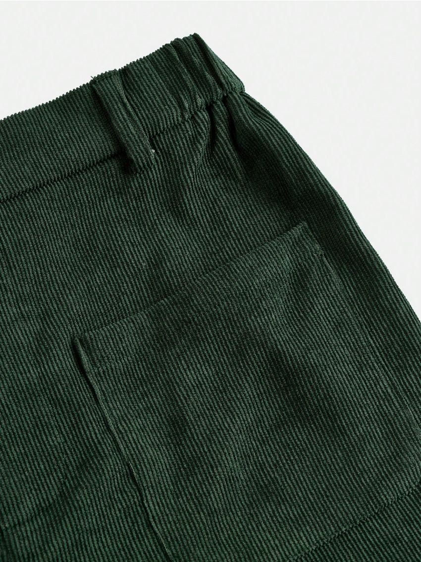 SHEIN Tween Girls' Fashionable Solid Color Woven Straight Wide Leg Pants For Casual Street Style