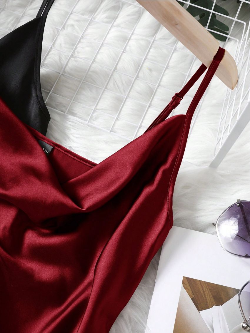 SHEIN Clasi Women's 2 Piece Draped Collar Vest