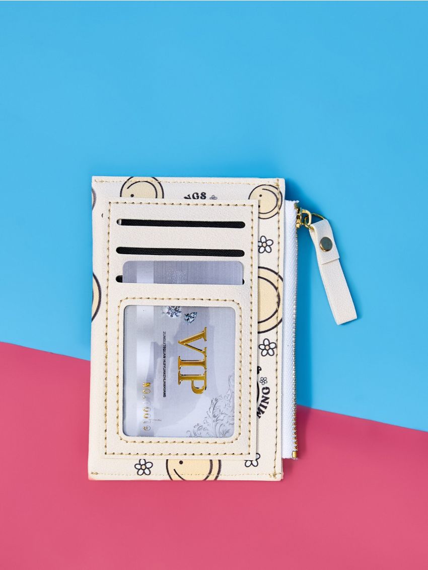 Happy Doodle Co Floral & Cartoon Graphic Card Holder