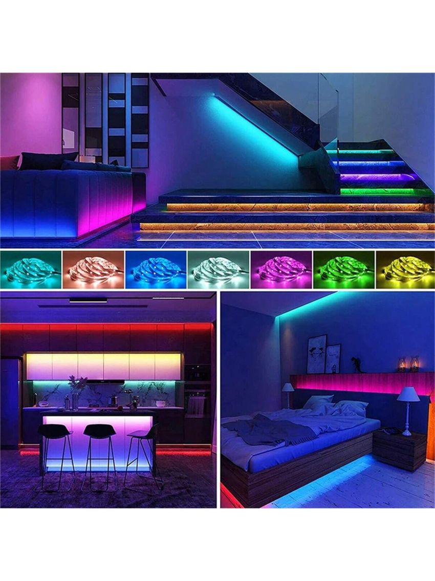 1 Set 5m 150 Leds LED Strip Light with 24 Button IR Remote Control,DC5V USB Wireless Control Flexible RGB LED Decorative Light,changes Color with Music, Suitable for Home Decoration Holiday Parties