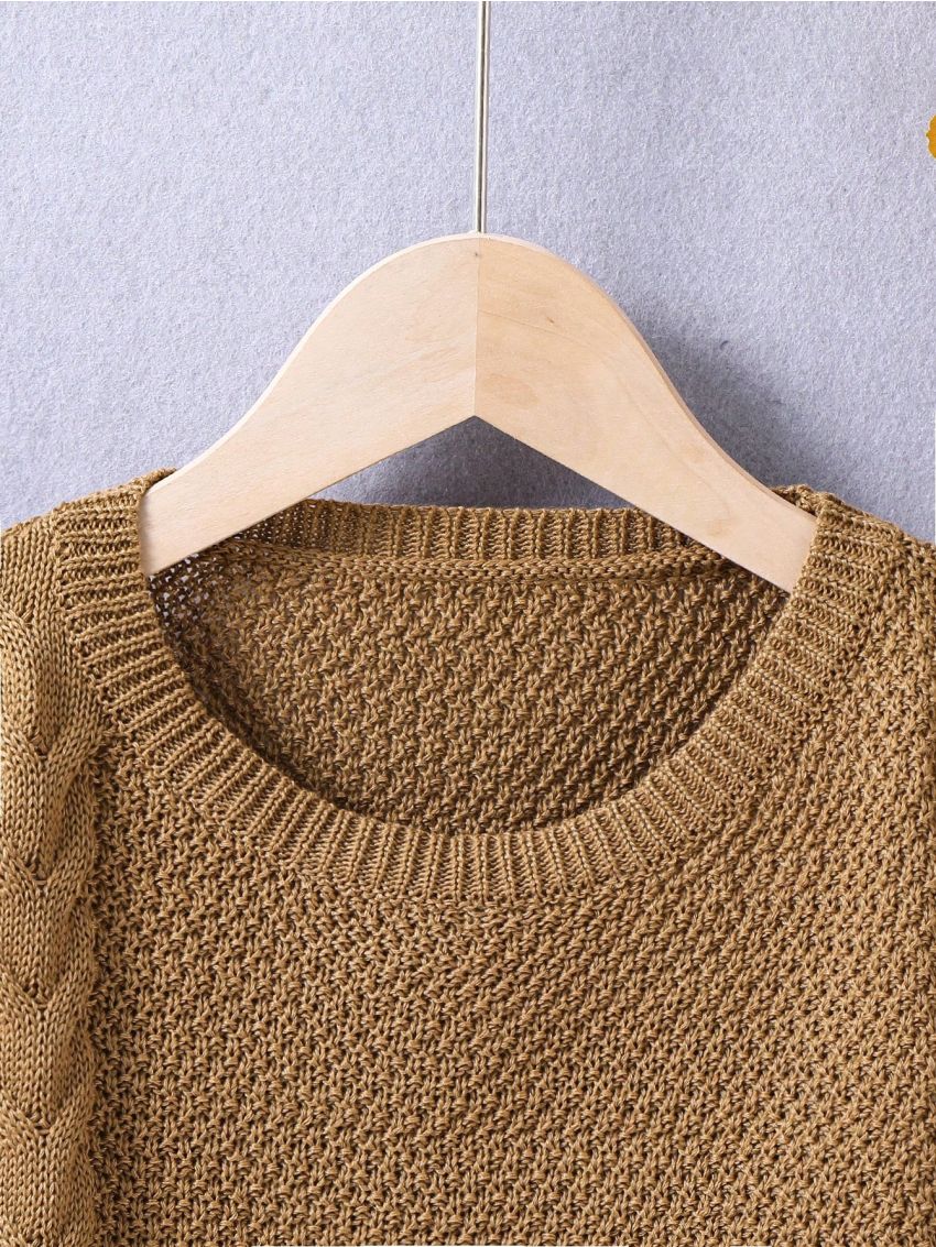 Boys' (little) Round Neck Drop Shoulder Sweater