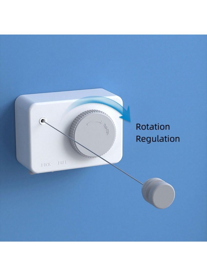 Retractable Clothesline Heavy Duty Clothes Drying Laundry Line for Indoor Outdoor Retracting Hanging Clothing Drying with Retract Rotating Knob to Prevent Sagging