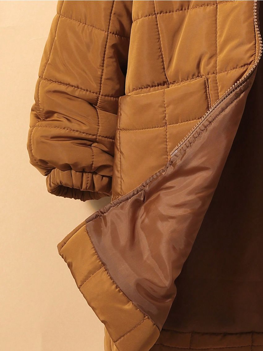 SHEIN Tween Boy 1pc Dual Pocket Hooded Tissue Coat