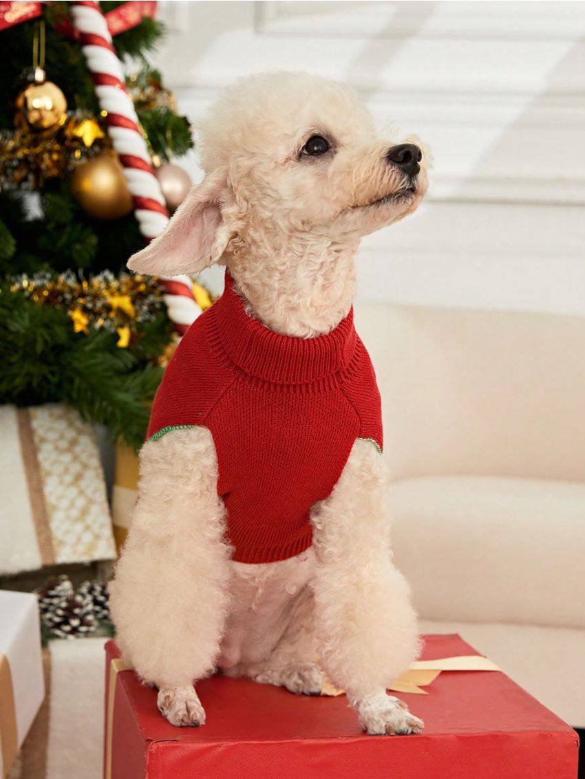 PETSIN Christmas Style Pet Sweater With Christmas Tree And Teddy Bear Patterns