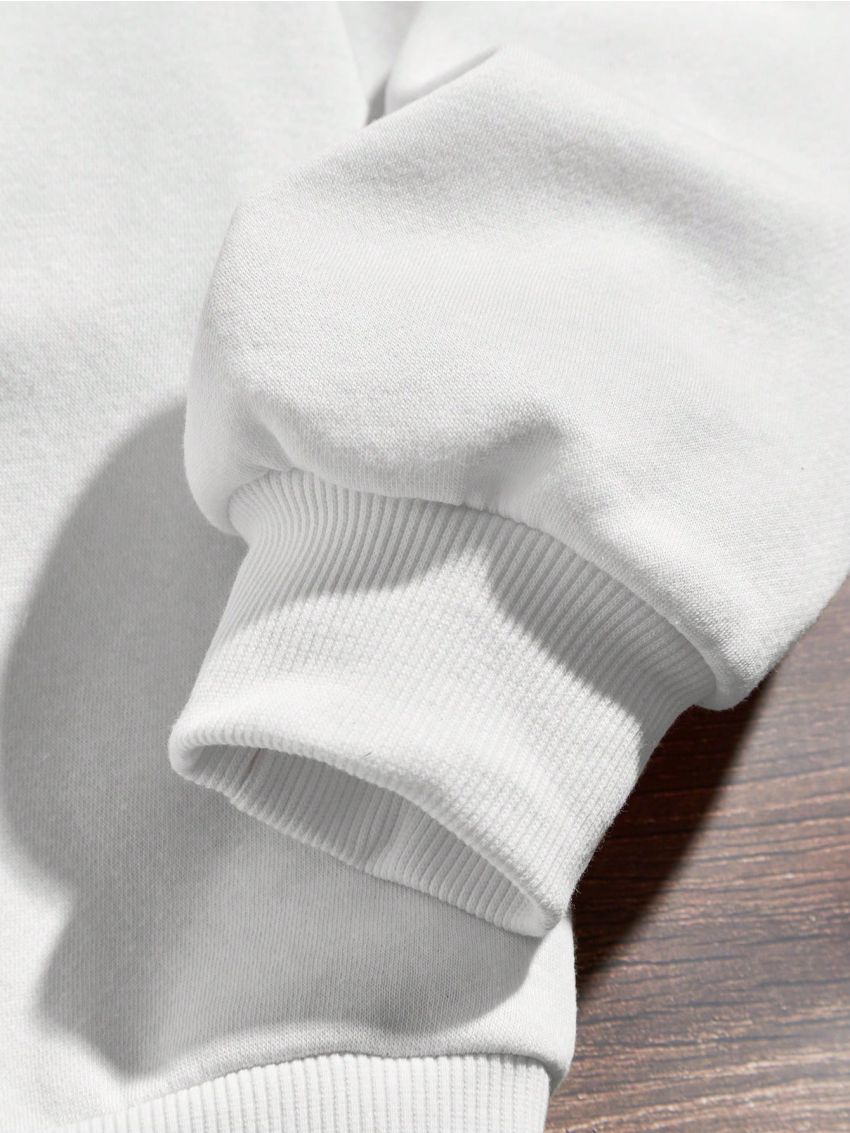 Teen Boy Loose Fit Casual Hoodie With Letter Print, Suitable For Autumn And Winter