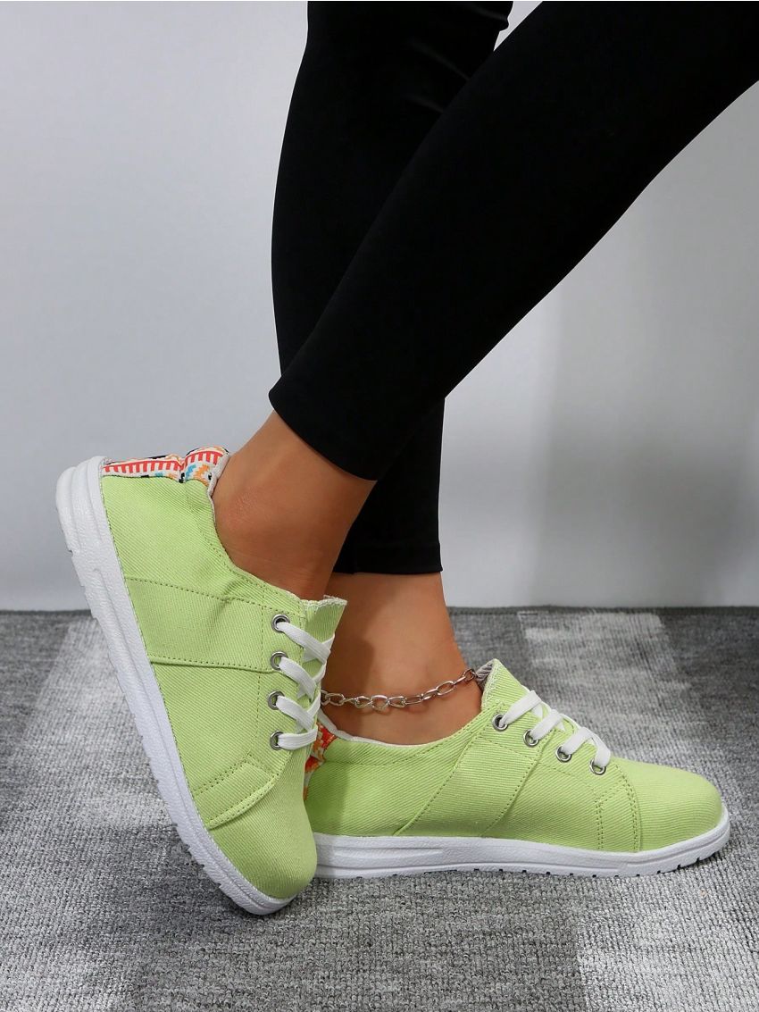 Round Toe Slip-on Flat Women's Shoes, All Seasons Casual Wear In Solid Color Durable Material