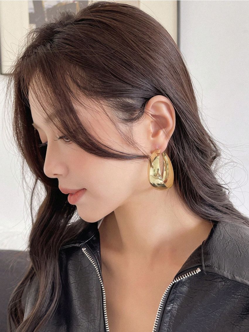 DAZY Fashionable Simple Hoop Earrings, Suitable For Daily Wear And Festival Gifts