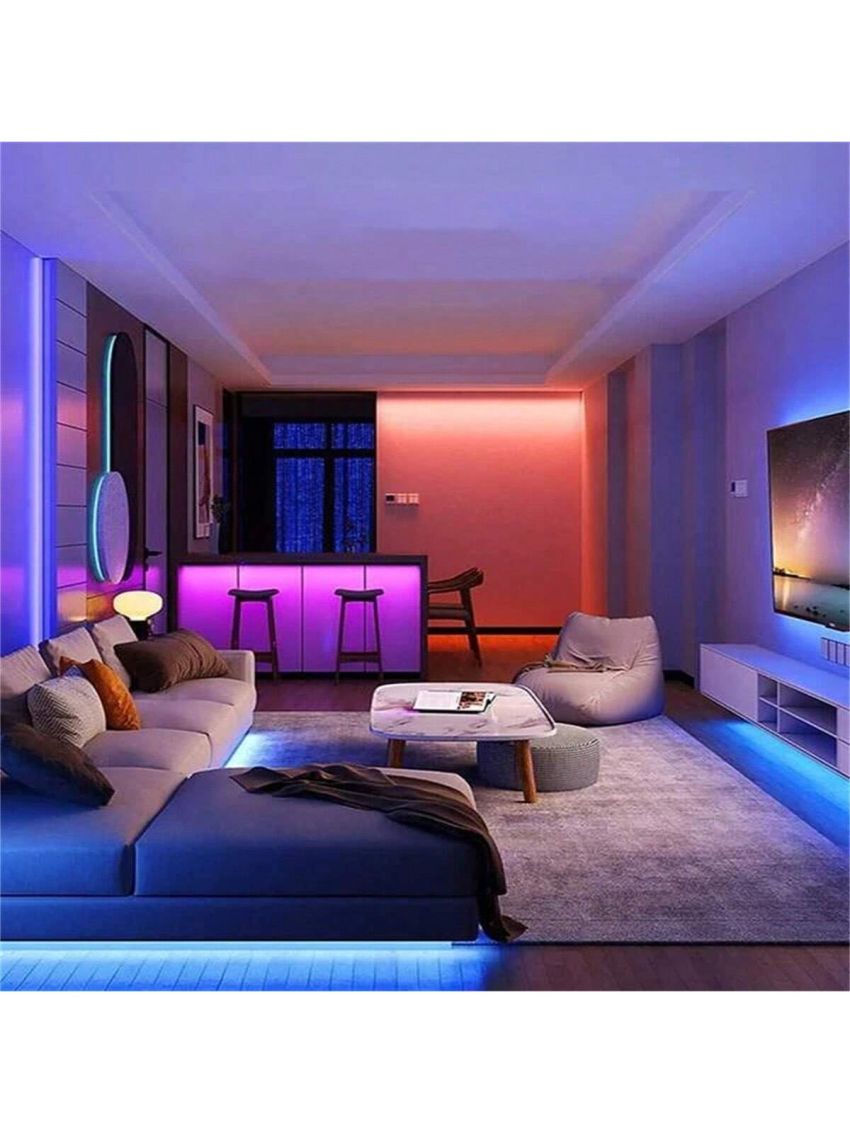 1 Set 5m 150 Leds LED Strip Light with 24 Button IR Remote Control,DC5V USB Wireless Control Flexible RGB LED Decorative Light,changes Color with Music, Suitable for Home Decoration Holiday Parties