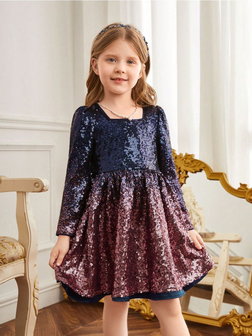SHEIN Kids CHARMNG Young Girls Partywear for Christmas