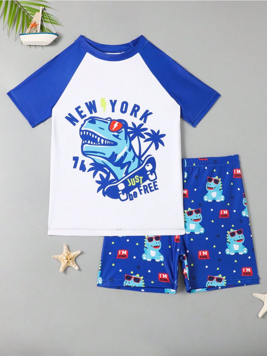 Boys' Separate Swimwear, Suitable For Beach Or Pool Party