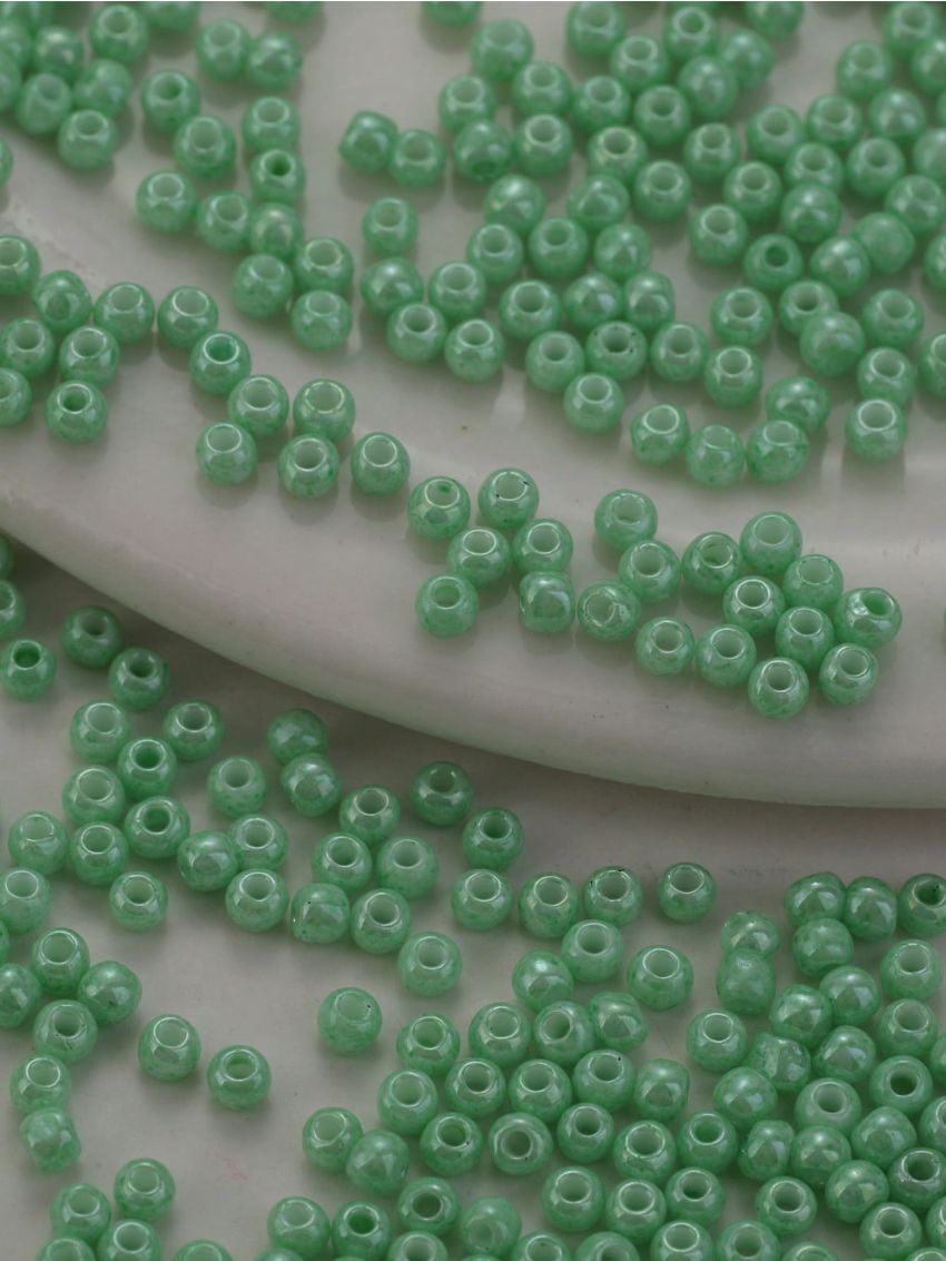 1500pcs 2mm Bohemian Style Cream Effect Glass Beads Loose Beads For Handmade Jewelry Making