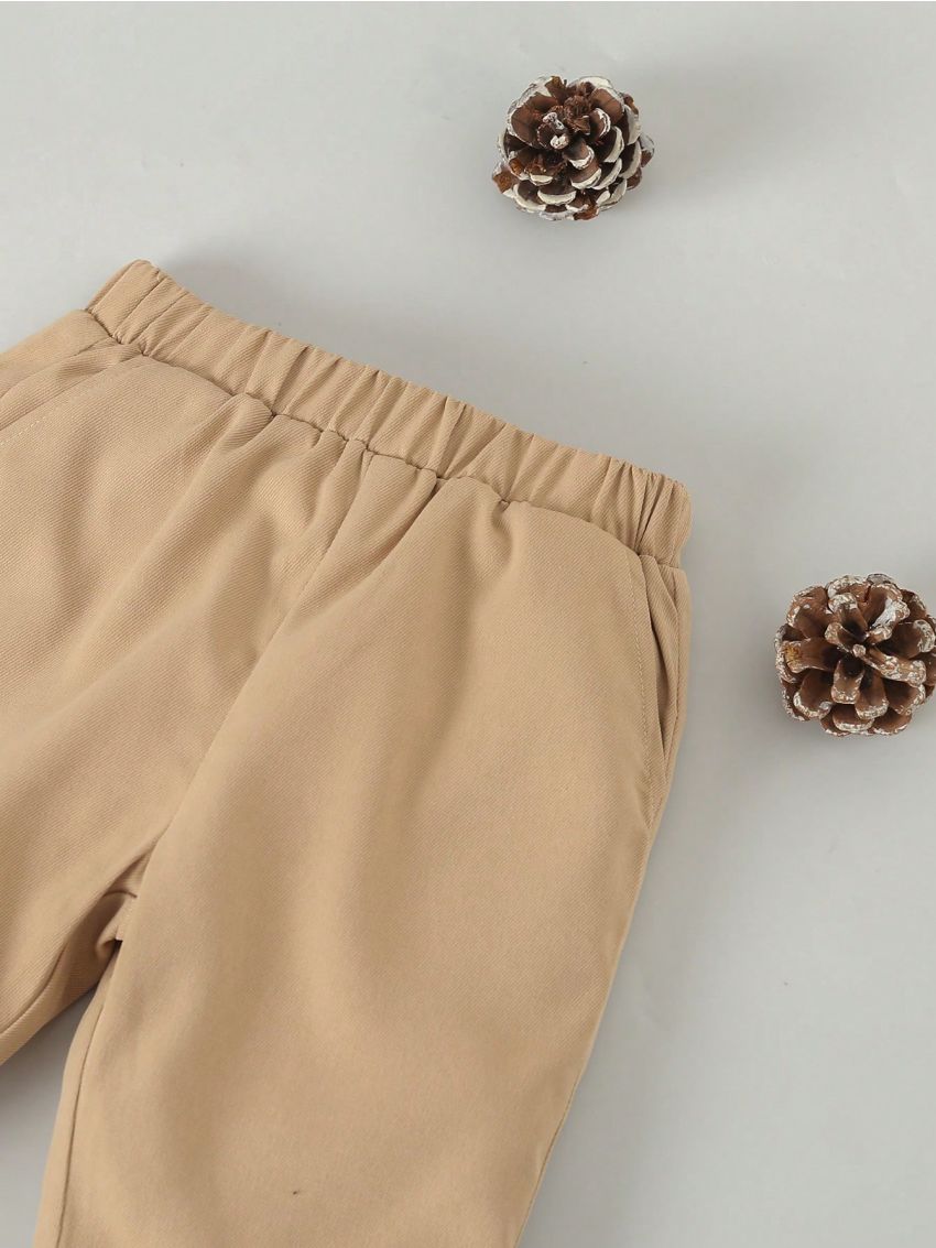 Baby Boys' Vest And Pants Suit, 2pcs/set (shirt Not Included)