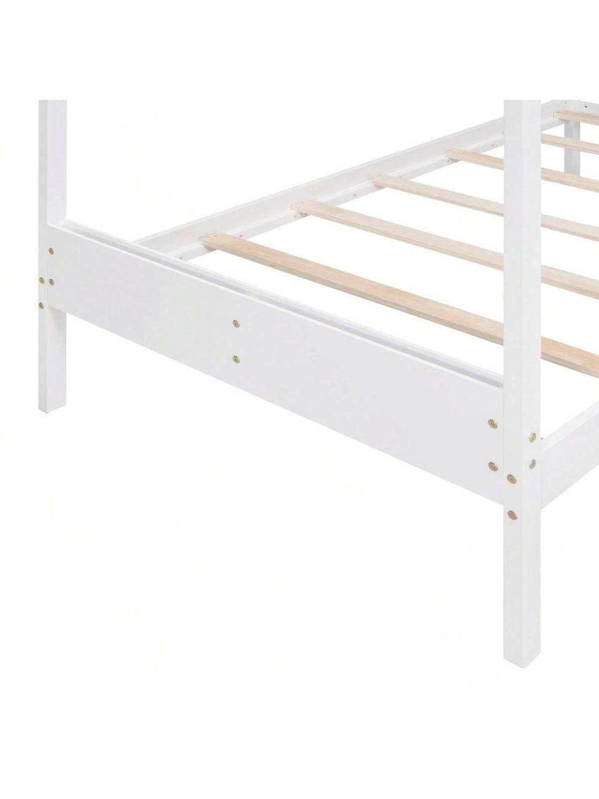 Merax Twin Size Wood House Bed with Storage Space