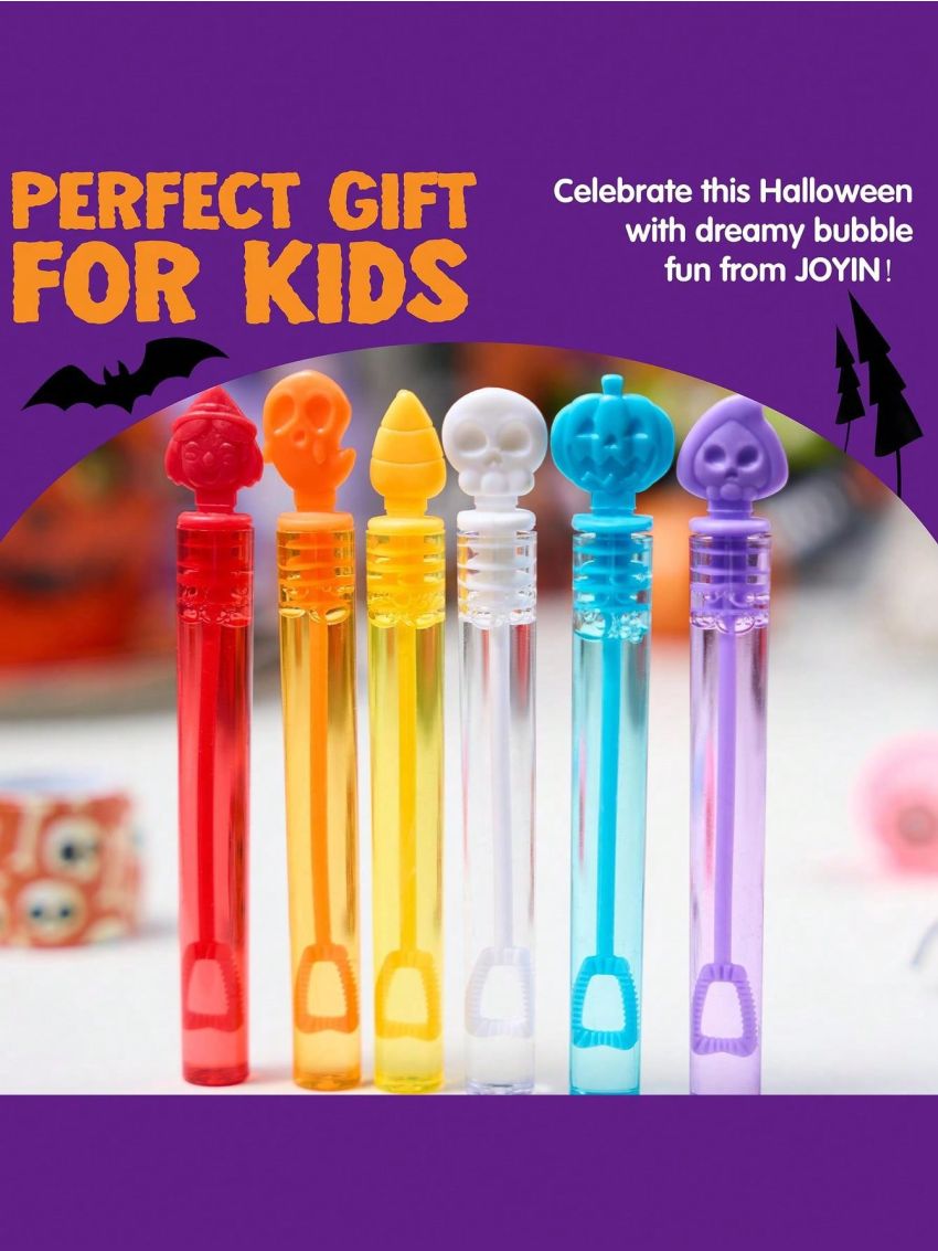 JOYIN 36 PCS Halloween Bubble Wands, Mini Bubbles Party Favors for Kids, Children Bubble Toys Bulk, Halloween Party Favors, Goodie Bags Stuffers, Outdoor Indoor Activity Use, Carnival Prizes
