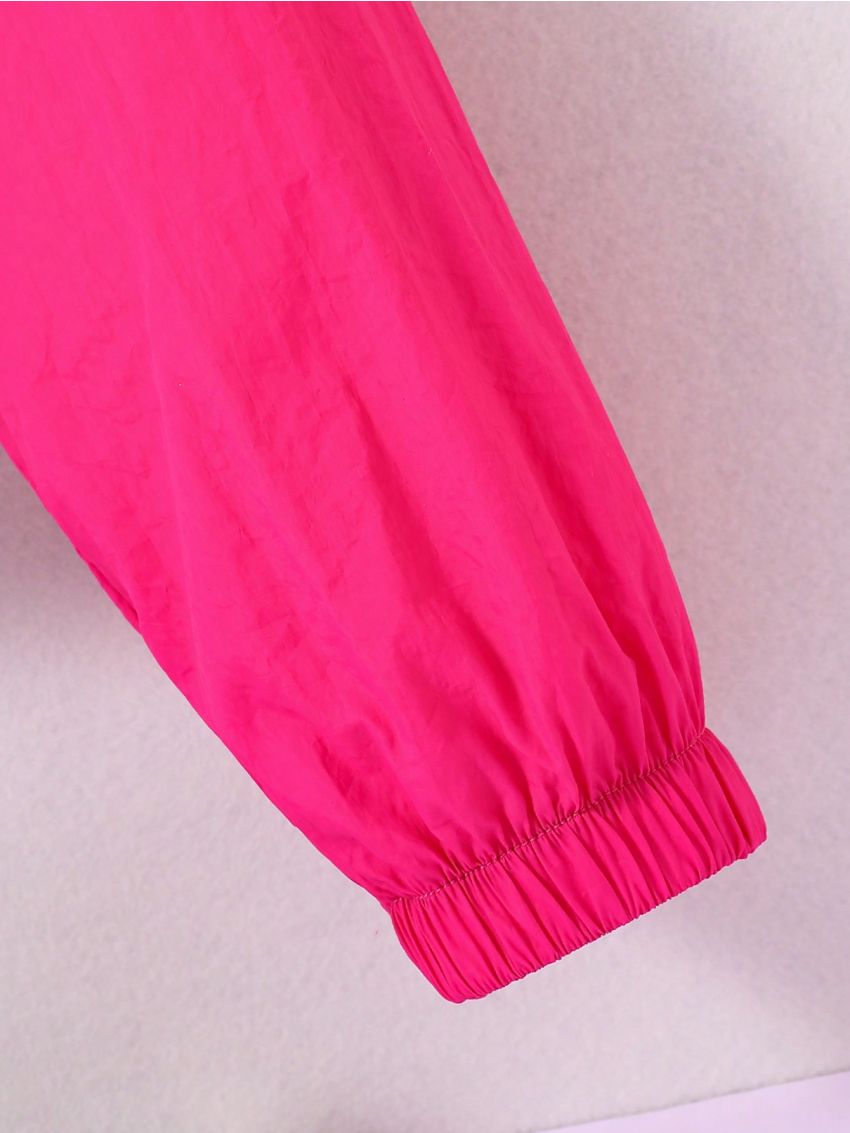 Tween Girl Flap Pocket Drop Shoulder Hooded Jacket