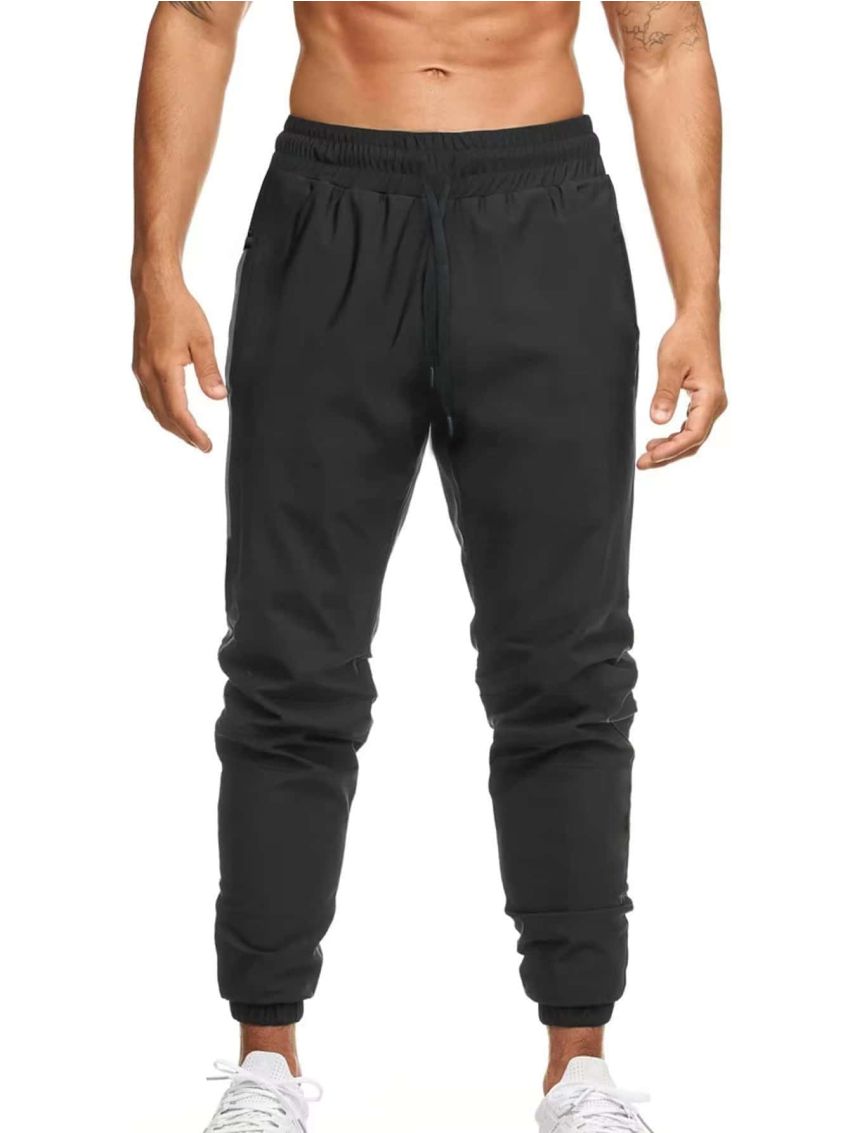 Daily&Casual Men Drawstring Waist Sports Pants & Towel Loop