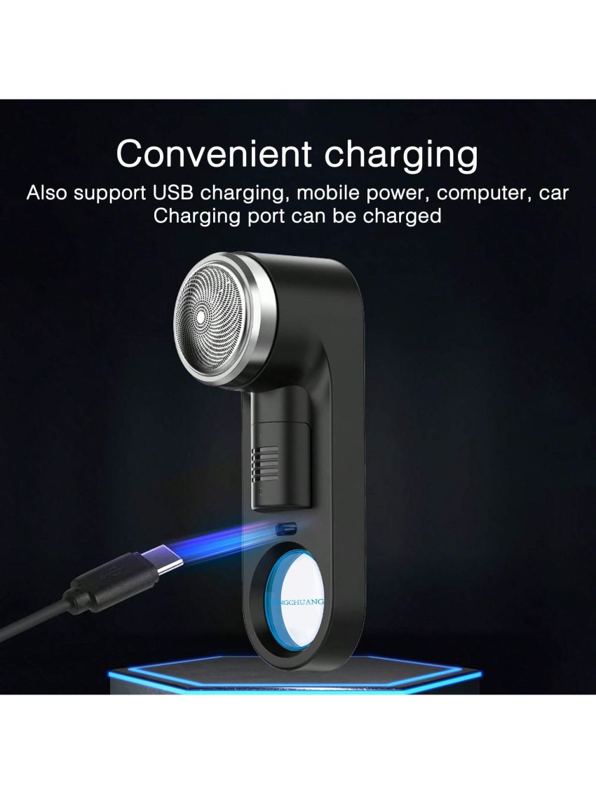 Electric Razor for Men Mini Size Pocket Portable Shaver Wet and Dry With Mirror Men's Razor USB Rechargeable Shaver Charging Easy One-Button Use Suitable for Home,Car,Travel