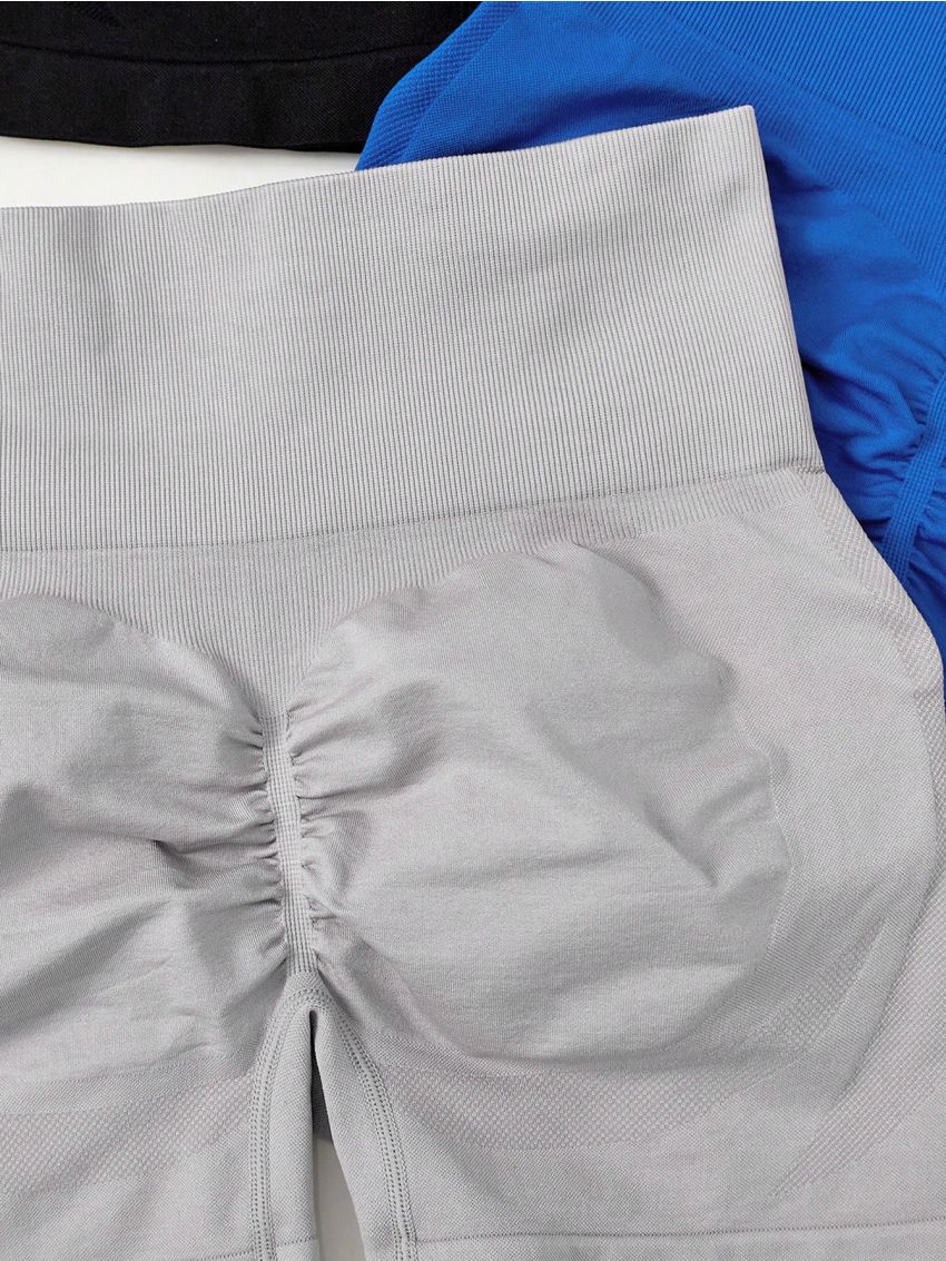 3pcs Wideband Waist Sports Shorts