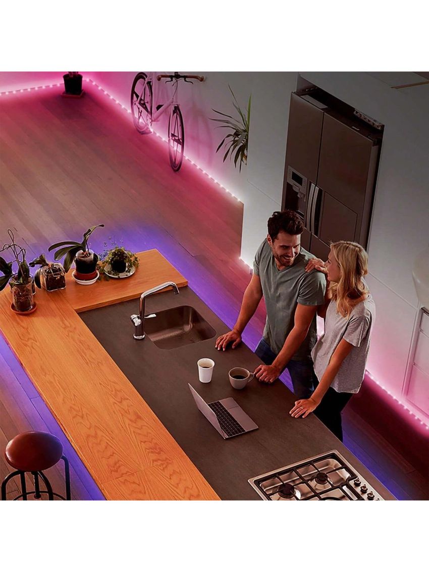 DAYBETTER Led Strip Lights 400ft (4 Rolls of 100ft) Ultra Long Smart Light Strips with App Voice Control Remote, 5050 RGB Music Sync Color Changing Lights for Bedroom, Kitchen, Party,Home Decoration