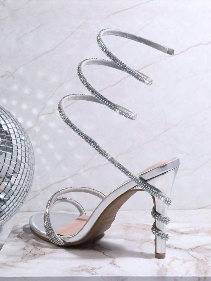 Women's Fashion Rhinestone High-Heeled Sandals For Wedding Party
