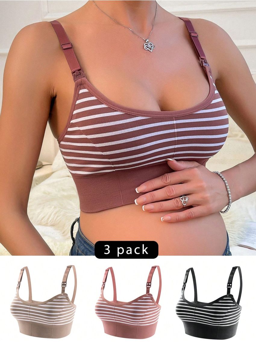 SHEIN Maternity Striped Comfortable Underwear (3pcs/Set)